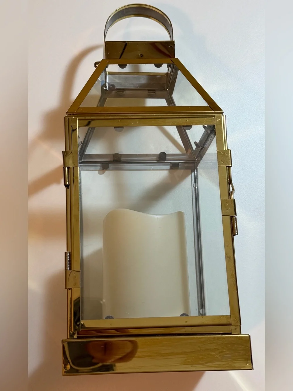 Gold Stainless Steel Candle Lantern - 12